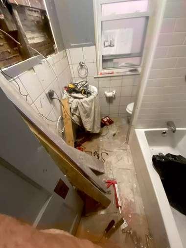 Bathroom, mid-renovation