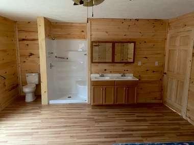 Walk-in shower & double vanity
