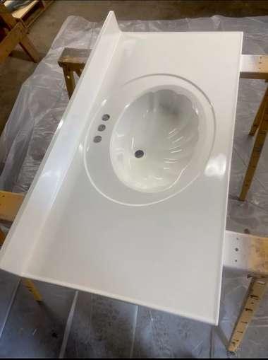 Vanity top install